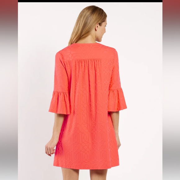 Jude Connally Coral Knee-Length Shift Dress - Picture 4 of 7